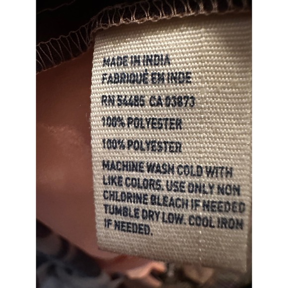 American Eagle Black & White Floral Blouse Cap Sleeve Sheer Top Whimsygoth Sz SP - Picture 10 of 11